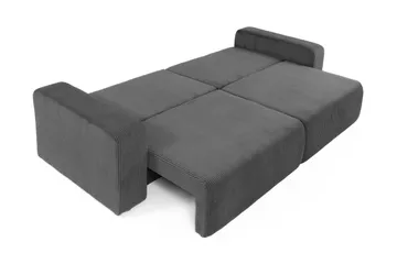 Barile Sovesofa 3-seter i Plysj - Grå - Møbler - Sofaer - Sovesofaer