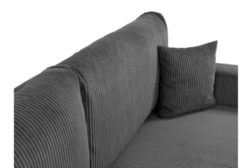 Barile Sovesofa 3-seter i Plysj - Grå - Møbler - Sofaer - Sovesofaer