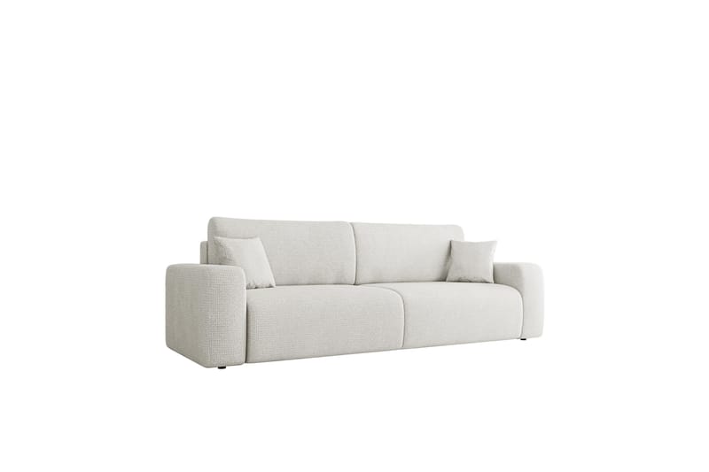 Barile Sovesofa 3-seter i Plysj - Hvit - Møbler - Sofaer - Sovesofaer