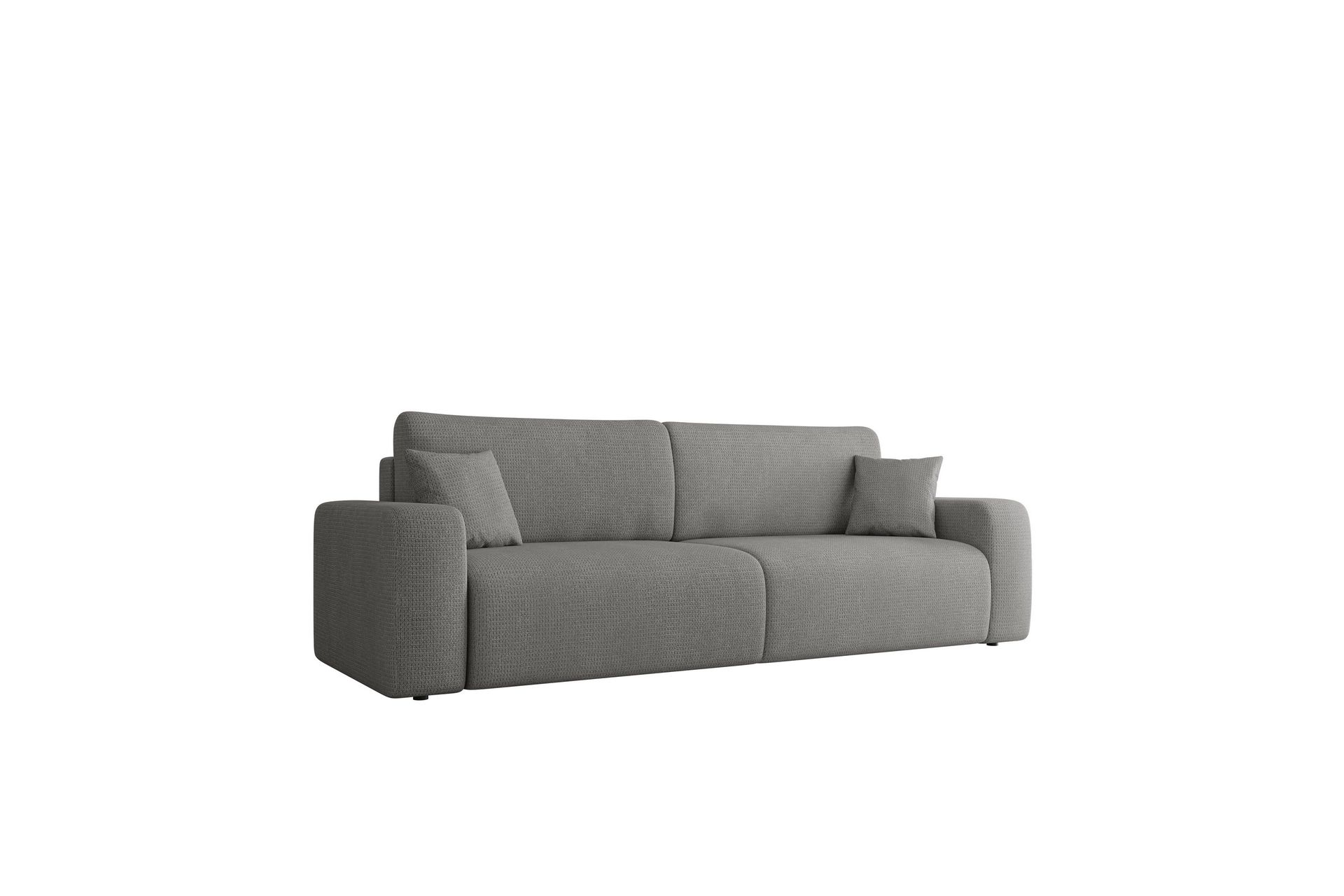 Barile Sovesofa 3-seter i Plysj - Grå - Møbler - Sofaer - Sovesofaer