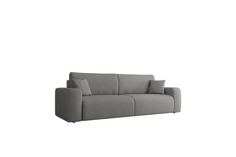 Barile Sovesofa 3-seter i Plysj - Grå - Møbler - Sofaer - Sovesofaer