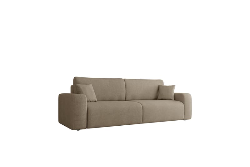 Barile Sovesofa 3-seter i Plysj - Brun - Møbler - Sofaer - Sovesofaer