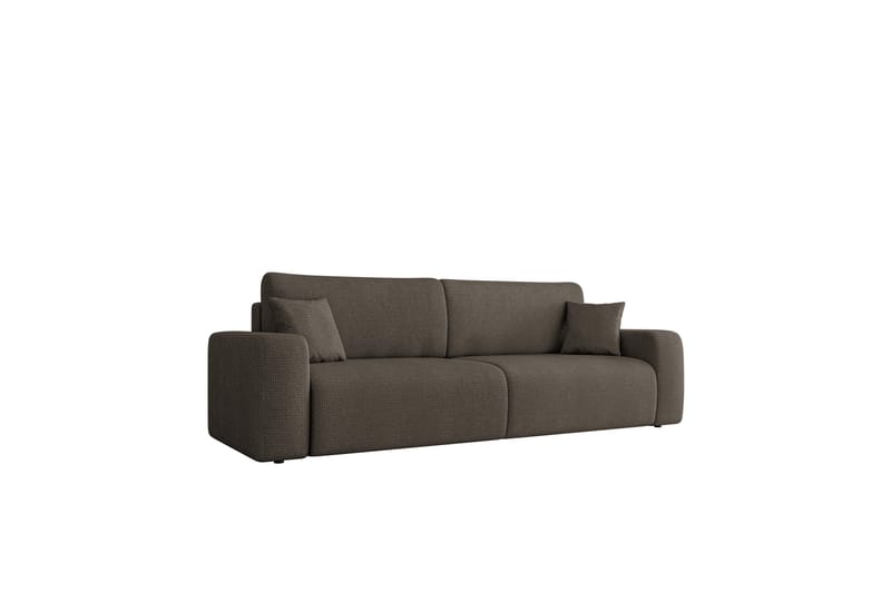 Barile Sovesofa 3-seter i Plysj - Grå - Møbler - Sofaer - Sovesofaer