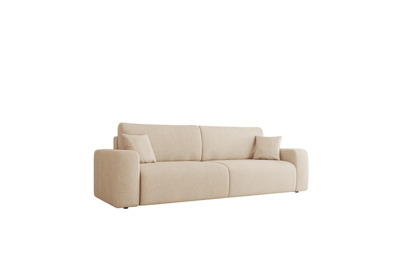 Barile Sovesofa 3-seter i Plysj - Beige - Møbler - Sofaer - Sovesofaer