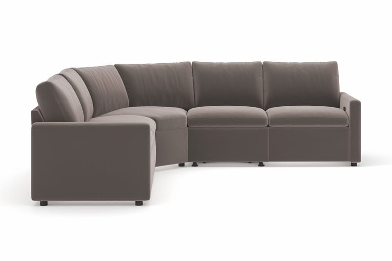 Barsele Hjørnesofa med Elektrisk Recliner 5-seter - Brun - Møbler - Sofaer - Reclinersofaer