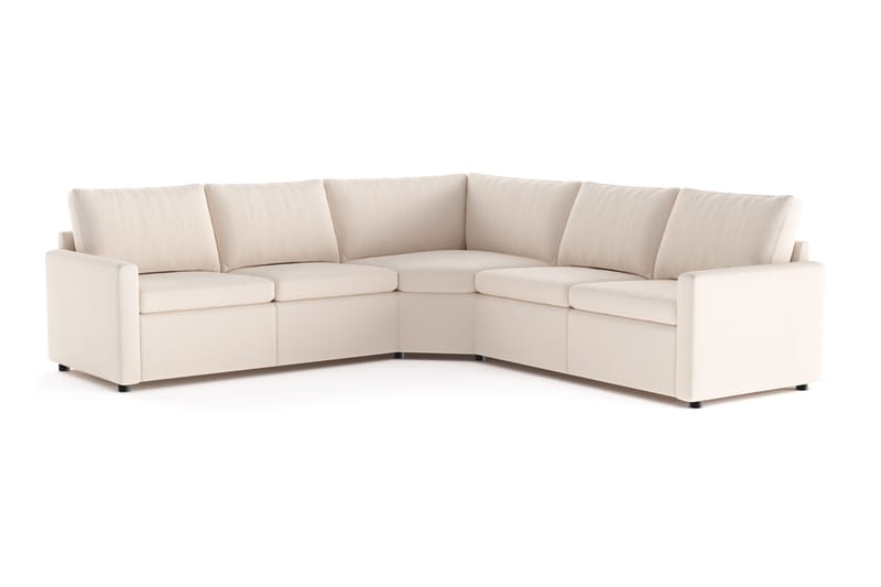 Barsele Hjørnesofa med Recliner 5-seter, Beige