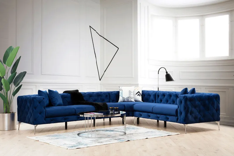 Beachport Hjørnesofa 6-seters - Blå - Møbler - Sofaer - Hjørnesofa