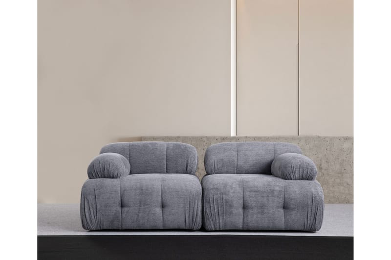 Belgin Sofa 2-seter - Grå - Møbler - Sofaer - Modulsofaer - Komplett modulsofa