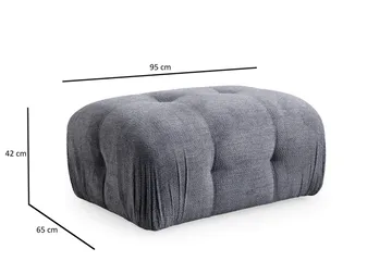 Belgin Sofa 3-seter - Grå - Møbler - Sofaer - Modulsofaer - Komplett modulsofa