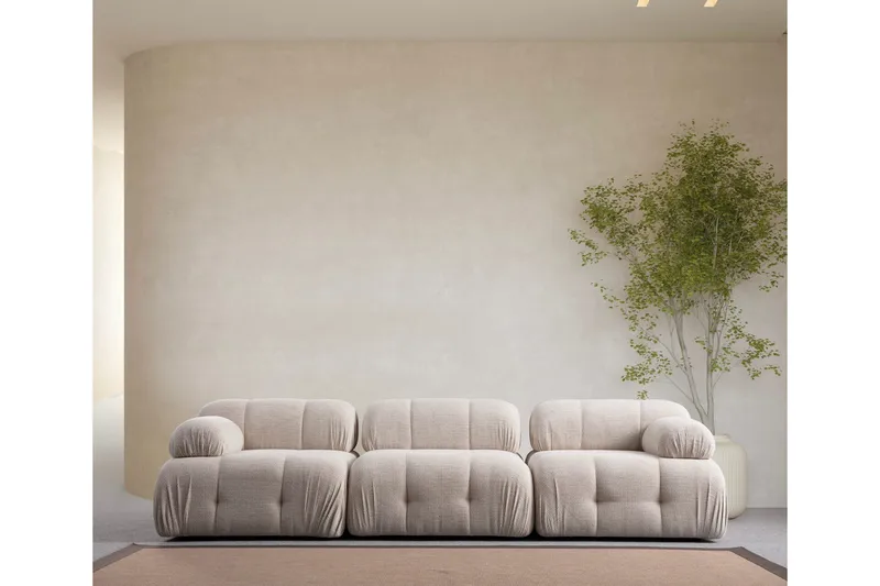 Belgin Sofa 3-seter - Krem - Møbler - Sofaer - Modulsofaer - Komplett modulsofa