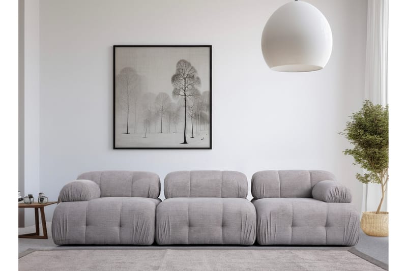 Belgin Sofa 3-seter - Lys grå - Møbler - Sofaer - Sofa 3 seter