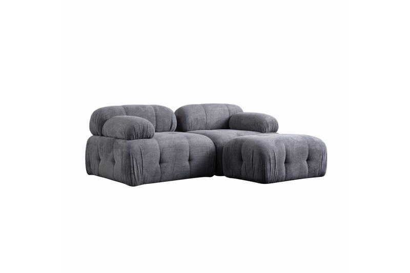 Belgin Sofa med Sjeselong 2-seter - Grå - Møbler - Sofaer - Sofa med sjeselong