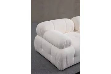 Belgin Sofa med Sjeselong 2-seter - Hvit - Møbler - Sofaer - Modulsofaer - Komplett modulsofa