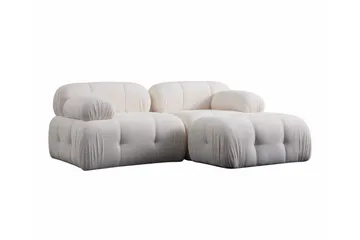 Belgin Sofa med Sjeselong 2-seter - Hvit - Møbler - Sofaer - Modulsofaer - Komplett modulsofa