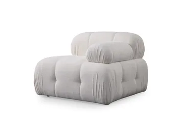 Belgin Sofa med Sjeselong 2-seter - Hvit - Møbler - Sofaer - Modulsofaer - Komplett modulsofa