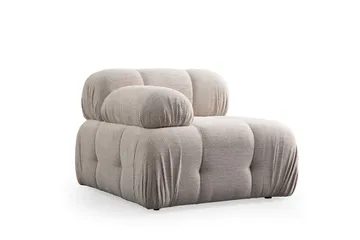 Belgin Sofa med Sjeselong 2-seter - Krem - Møbler - Sofaer - Modulsofaer - Komplett modulsofa