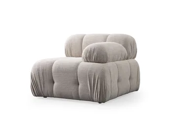 Belgin Sofa med Sjeselong 2-seter - Krem - Møbler - Sofaer - Modulsofaer - Komplett modulsofa