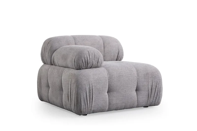 Belgin Sofa med Sjeselong 2-seter - Lys grå - Møbler - Sofaer - Modulsofaer - Komplett modulsofa