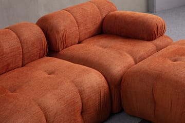 Belgin Sofa med Sjeselong 2-seter - Oransje - Møbler - Sofaer - Modulsofaer - Komplett modulsofa