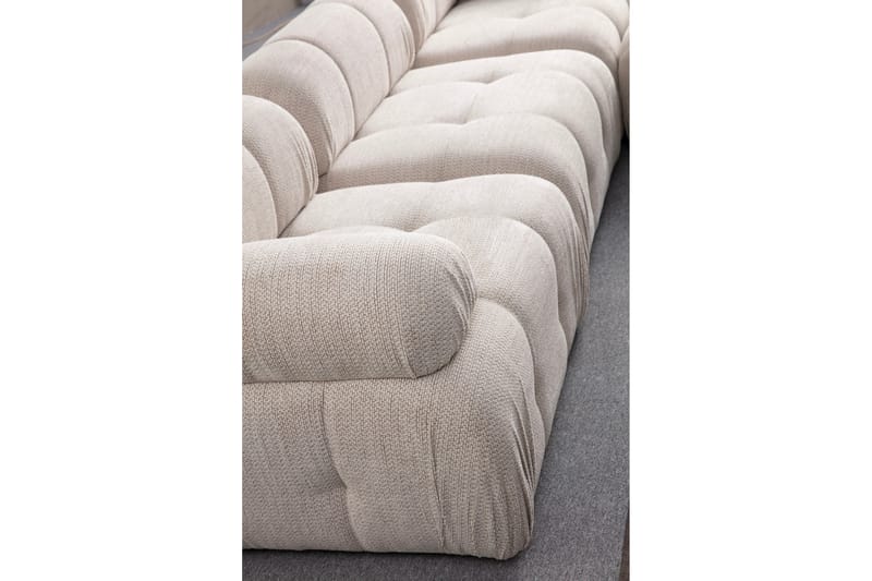 Belgin Sofa med Sjeselong 3-seter - Krem - Møbler - Sofaer - Sofa med sjeselong