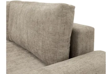 Bella Sovesofa 3-seter i Plysj - Grå - Møbler - Sofaer - Sovesofaer