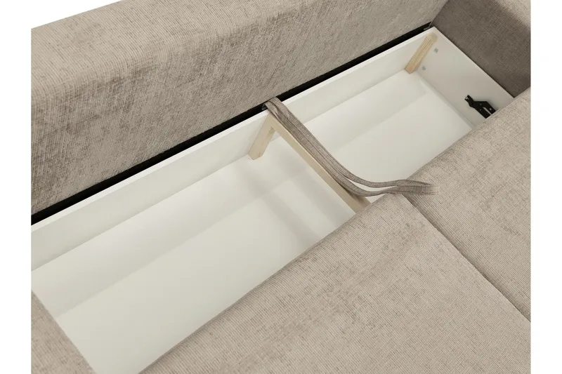 Bella Sovesofa 3-seter i Plysj - Grå - Møbler - Sofaer - Sovesofaer