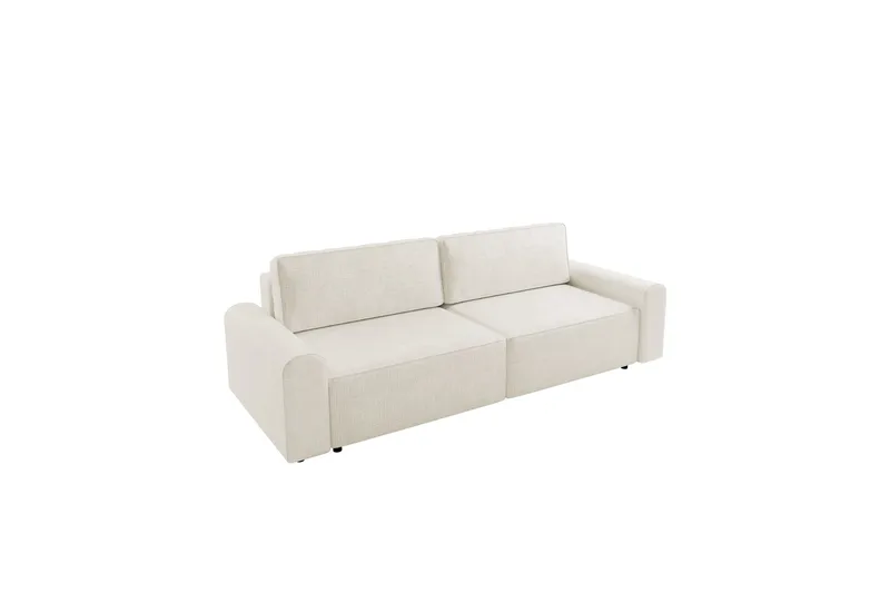 Bella Sovesofa 3-seter i Plysj - Beige - Møbler - Sofaer - Sovesofaer