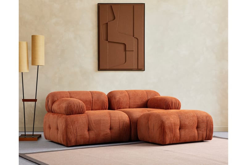 Bengul Sofa med Sjeselong 2-seter - Oransje - Møbler - Sofaer - Sofa med sjeselong