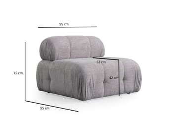 Bengul Sofa med Sjeselong 3-seter - Lys grå - Møbler - Sofaer - Sofa med sjeselong