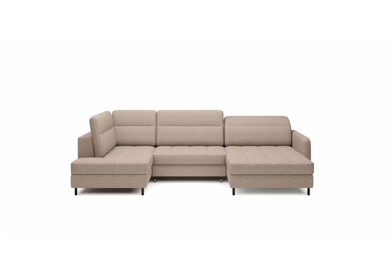 Berrto Sofa med Divan og Sjeselong 5-seters, Beige