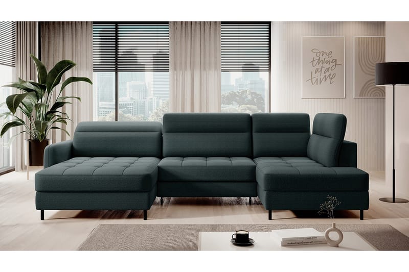 Berrto Sofa med Divan og Sjeselong 5-seters - Grå - Møbler - Sofaer - U-sofa