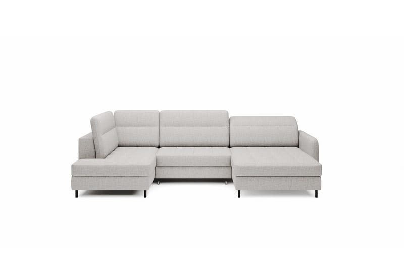 Berrto Sofa med Divan og Sjeselong 5-seters - Lysgrå - Møbler - Sofaer - U-sofa