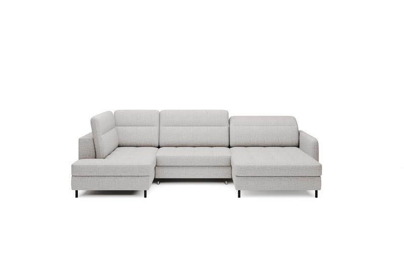 Berrto Sofa med Divan og Sjeselong 5-seters - Lysgrå - Møbler - Sofaer - U-sofa