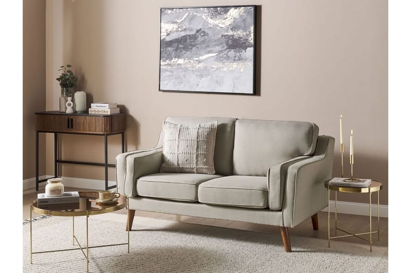 Bertha Sofa 2-seter - Beige/Mørkt tre - Møbler - Sofaer - 2 seter sofa