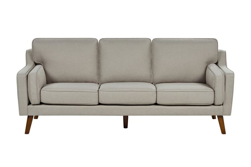 Bertha Sofa 3-seter - Beige/Mørkt tre - Møbler - Sofaer - Sofa 3 seter