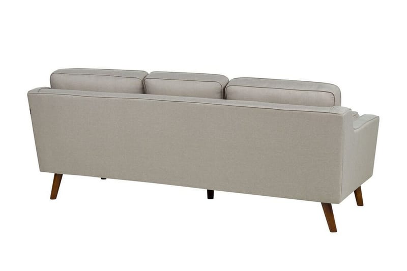 Bertha Sofa 3-seter - Beige/Mørkt tre - Møbler - Sofaer - Sofa 3 seter