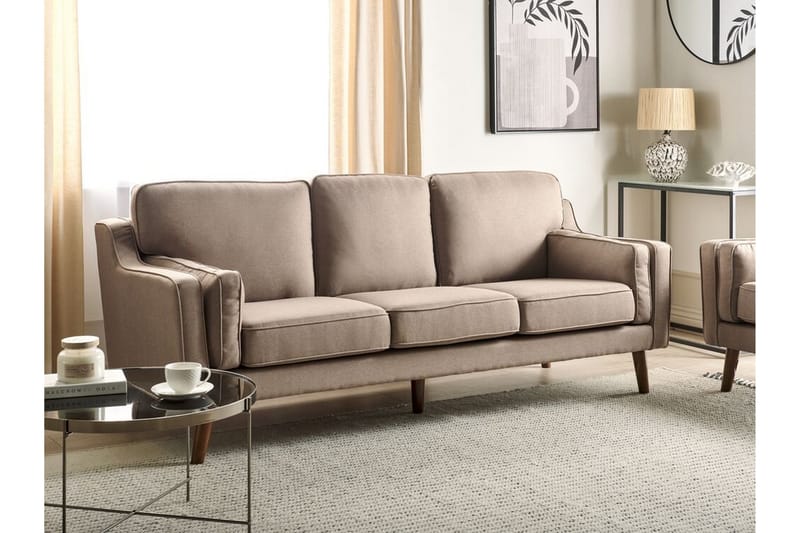 Bertha Sofa 3-seter - Brun/Lyst tre - Møbler - Sofaer - Sofa 3 seter