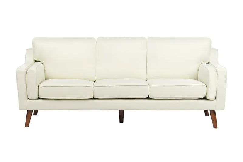 Bertha Sofa 3-seter, Hvit/Lyst tre