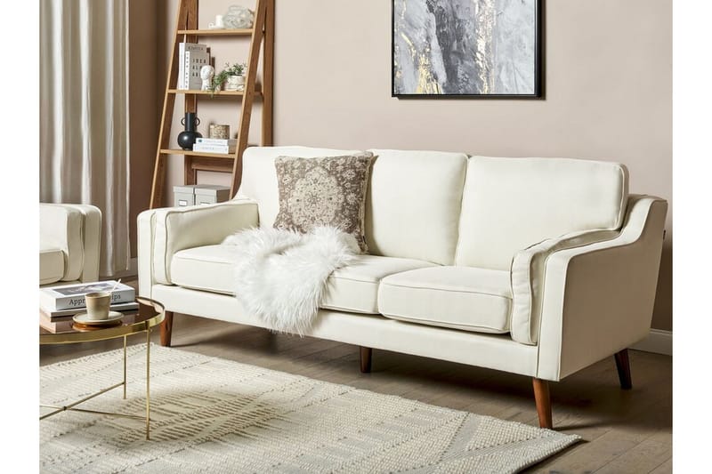 Bertha Sofa 3-seter - Hvit/Lyst tre - Møbler - Sofaer - Sofa 3 seter