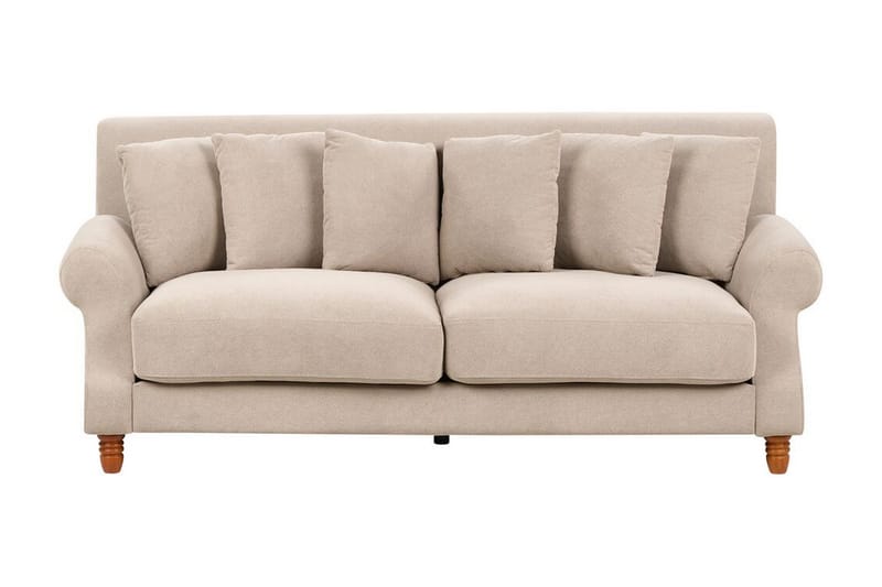 Bijan Sofa 2-seter, Beige/Mørkt tre