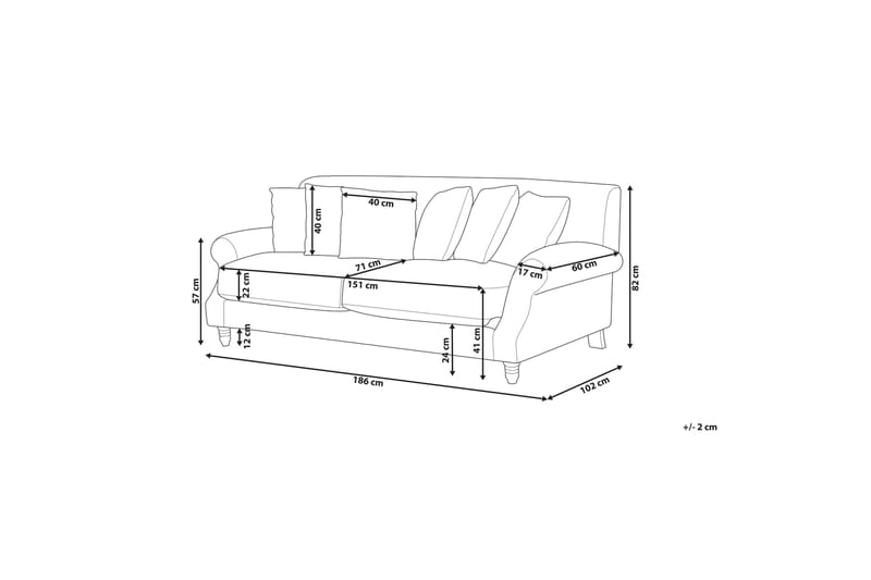 Bijan Sofa 2-seter - Grønn/Mørkt tre - Møbler - Sofaer - 2 seter sofa