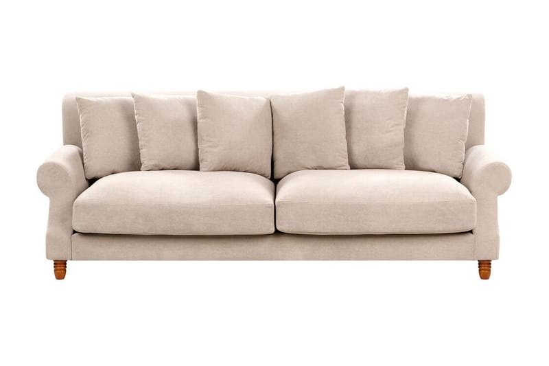 Bijan Sofa 3-seter, Beige/Mørkt tre