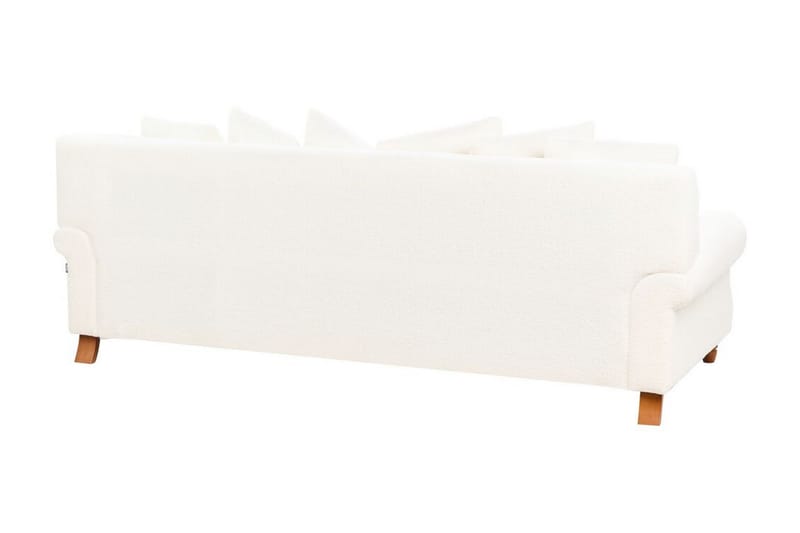 Bijan Sofa 3-seter - Hvit/Mørkt tre - Møbler - Sofaer - Sofa 3 seter