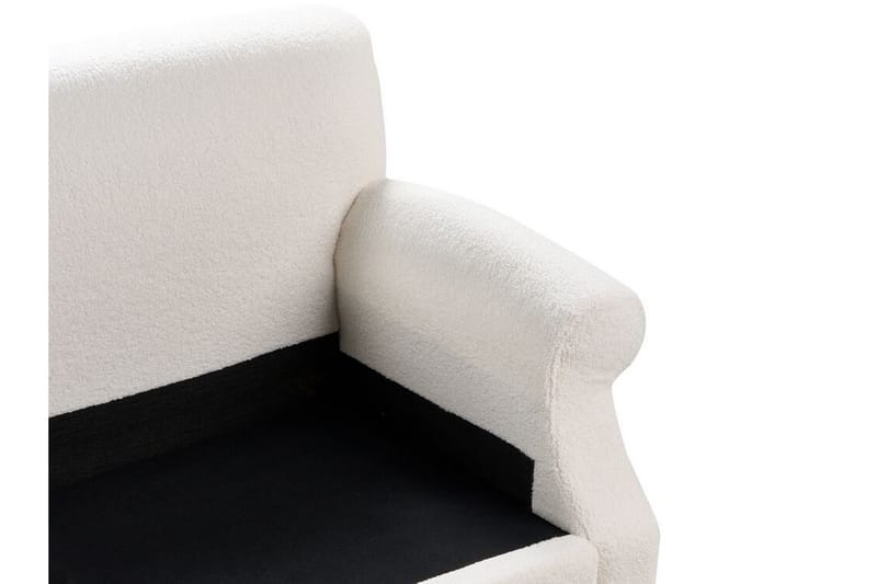 Bijan Sofa 3-seter - Hvit/Mørkt tre - Møbler - Sofaer - Sofa 3 seter