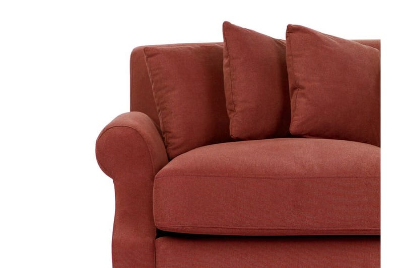 Bijan Sofa 3-seter - Rød/Mørkt tre - Møbler - Sofaer - Sofa 3 seter