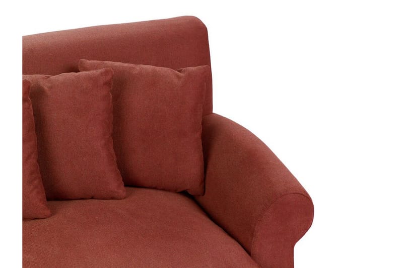 Bijan Sofa 3-seter - Rød/Mørkt tre - Møbler - Sofaer - Sofa 3 seter