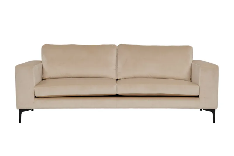 Bolero Fløyelssofa 3-seter - Beige - Møbler - Sofaer - Fløyel sofaer