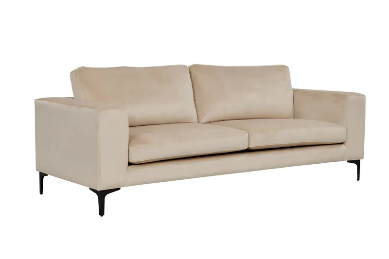 Bolero Fløyelssofa 3-seter - Beige - Møbler - Sofaer - Fløyel sofaer