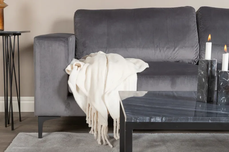 Bolero Fløyelssofa 3-seter - Mørk grå - Møbler - Sofaer - Fløyel sofaer