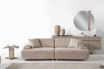 Bonavista 3-seters sofa Bouclé - Beige - Møbler - Sofaer - Sofa 3 seter